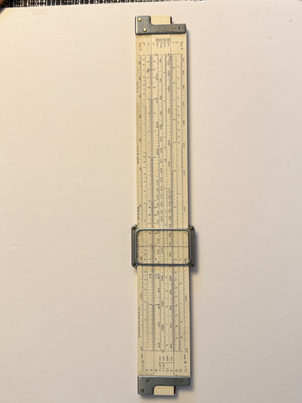 Vintage Dietzgen Engineering Slide Rule with Original Leather Case – Made in USA